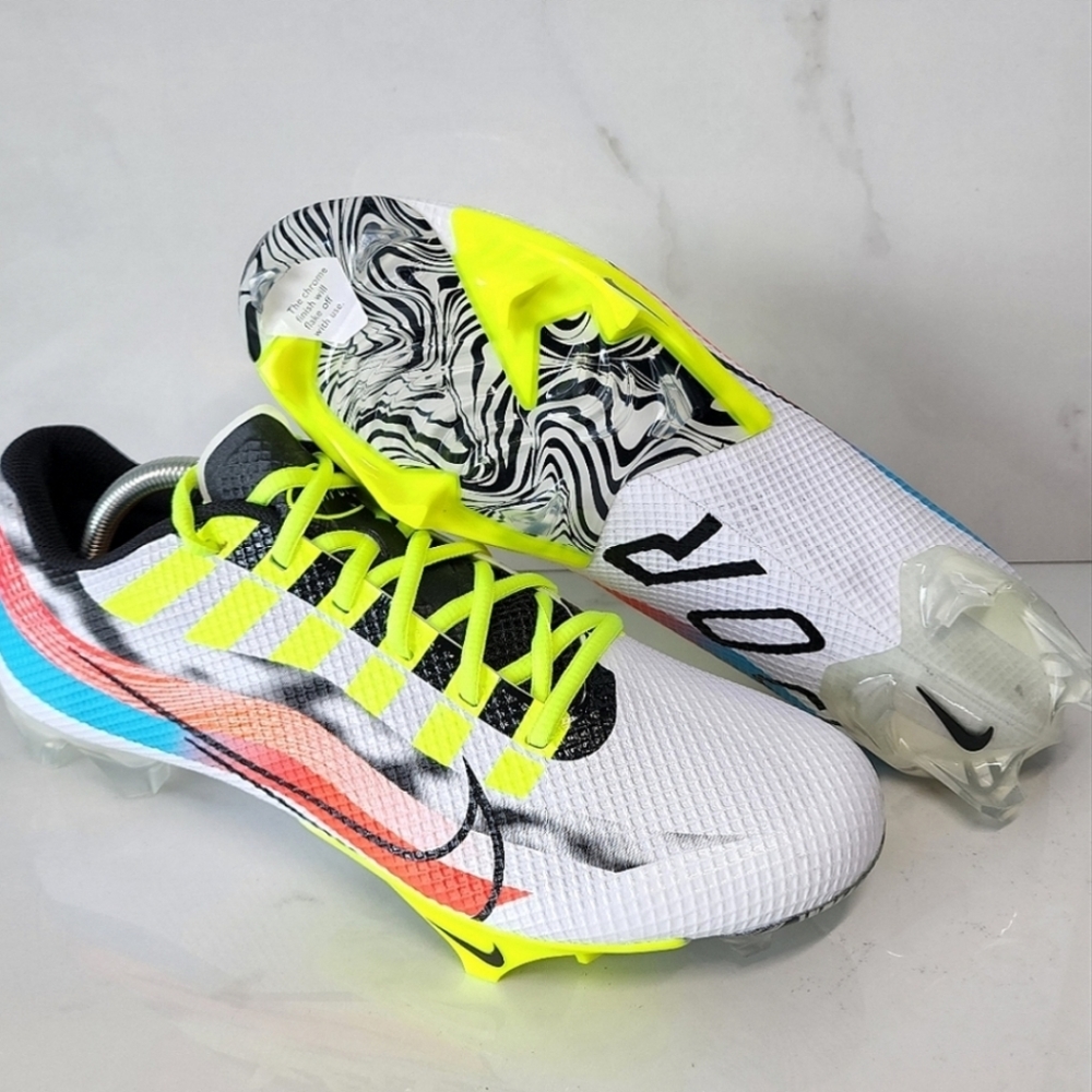 Nike Vapor Edge Speed 360 Football Cleats White Zebra Stripes sizes 8-11